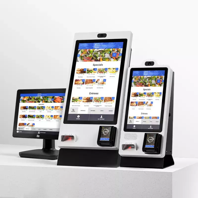 Variety of micro market checkout kiosks